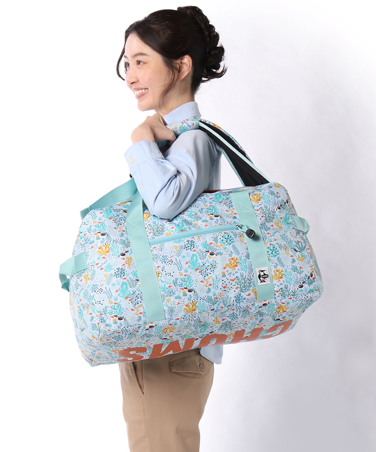Recycle CHUMS Small 2Way Boston/リサイクルチャムススモール2ウェイボストン(ボストンバッグ)(サイズなし PW  Bandana): バッグ|CHUMS(チャムス)|アウトドアファッション公式通販