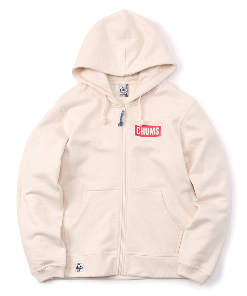 Chums Logo Zip Parka チャムスロゴジップパーカー トップス スウェット M H Natural トップス Chums チャムス アウトドアファッション公式通販