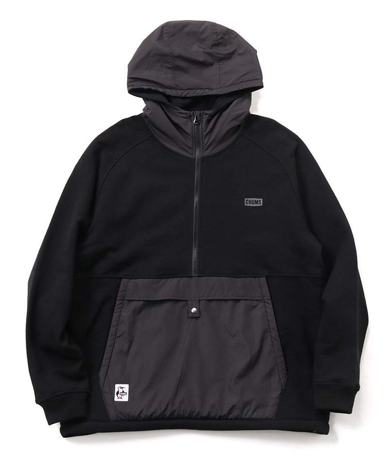 CHUMS Logo Nylon Combi Hoodie/チャムスロゴナイロンコンビフーディ