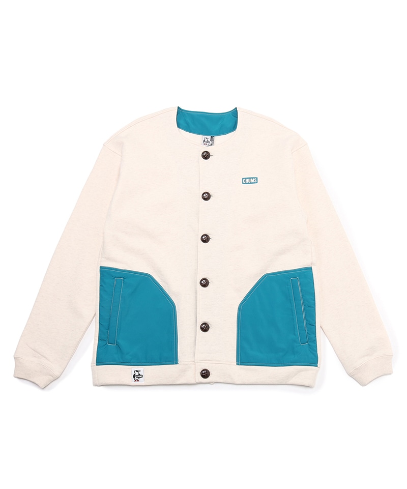 CHUMS Logo Nylon Combi Cardigan(チャムスロゴナイロンコンビカーディガン(カーディガン｜スウェット))