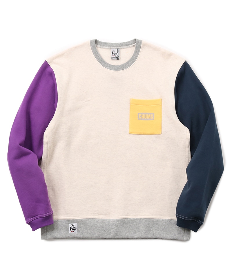 CHUMS Logo Pocket Crew Top/チャムスロゴポケットクルートップ