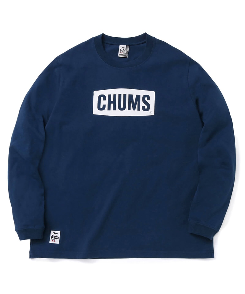 CHUMS Logo L/S T-Shirt/チャムスロゴロングスリーブTシャツ(ロンT/ロングTシャツ)(M White/Navy×Red2):  トップス|CHUMS(チャムス)|アウトドアファッション公式通販