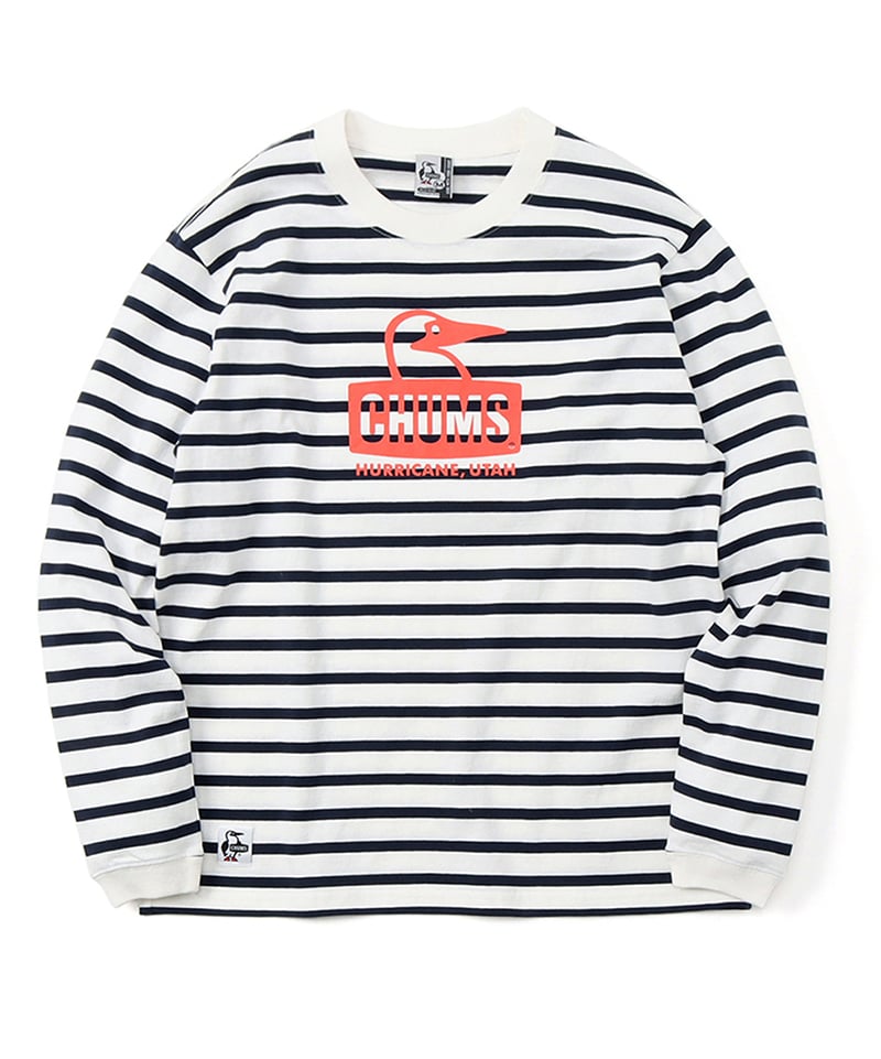 Booby Face L/S T-Shirt/ブービーフェイスロングスリーブTシャツ(ロンT/ロングTシャツ)(M H/Gray ×Purple):  トップス|CHUMS(チャムス)|アウトドアファッション公式通販