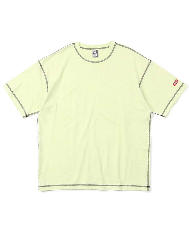 Brown | オーバーサイズアウトラインステッチTシャツ