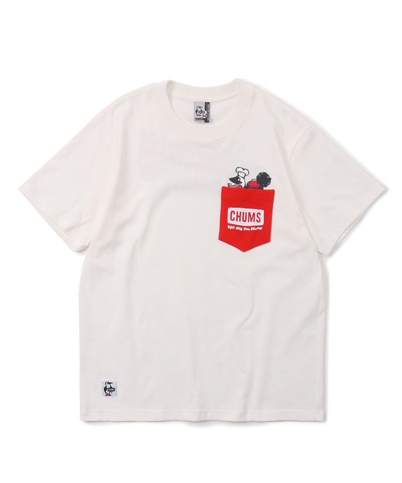 q With Your Chums Pocket T Shirt バーベキューウィズユアチャムスポケットtシャツ トップス Tシャツ M Navy トップス Chums チャムス アウトドアファッション公式通販