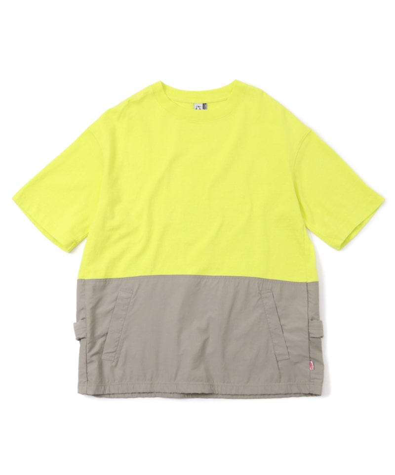 Lime |ヘビーウエイトバックサイドユーティリティポケットTシャツ