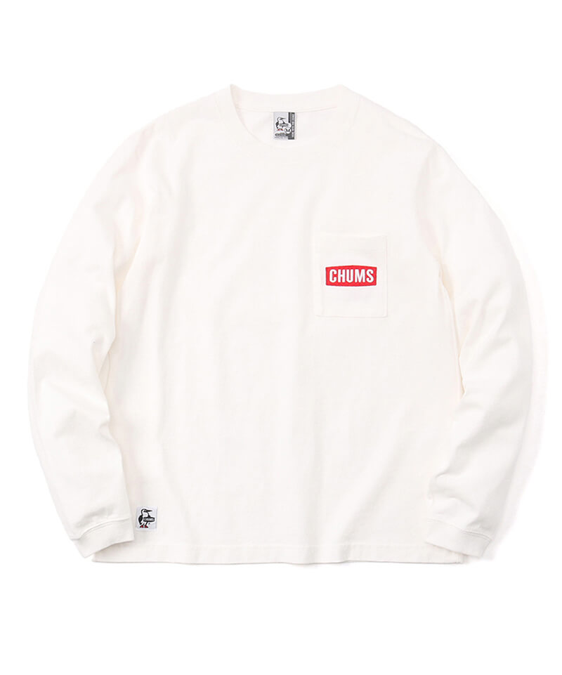 CHUMS Logo Pocket L/S T-Shirt/チャムスロゴポケットロングスリーブTシャツ(ロンT/ロングTシャツ)(M Navy):  トップス|CHUMS(チャムス)|アウトドアファッション公式通販