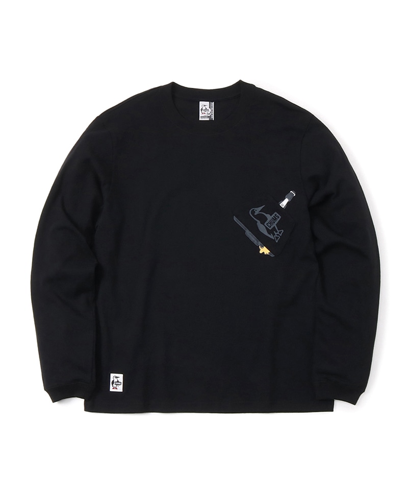 Black |【WEB限定】ホットサンドイッチクッカーポケットロングスリーブT