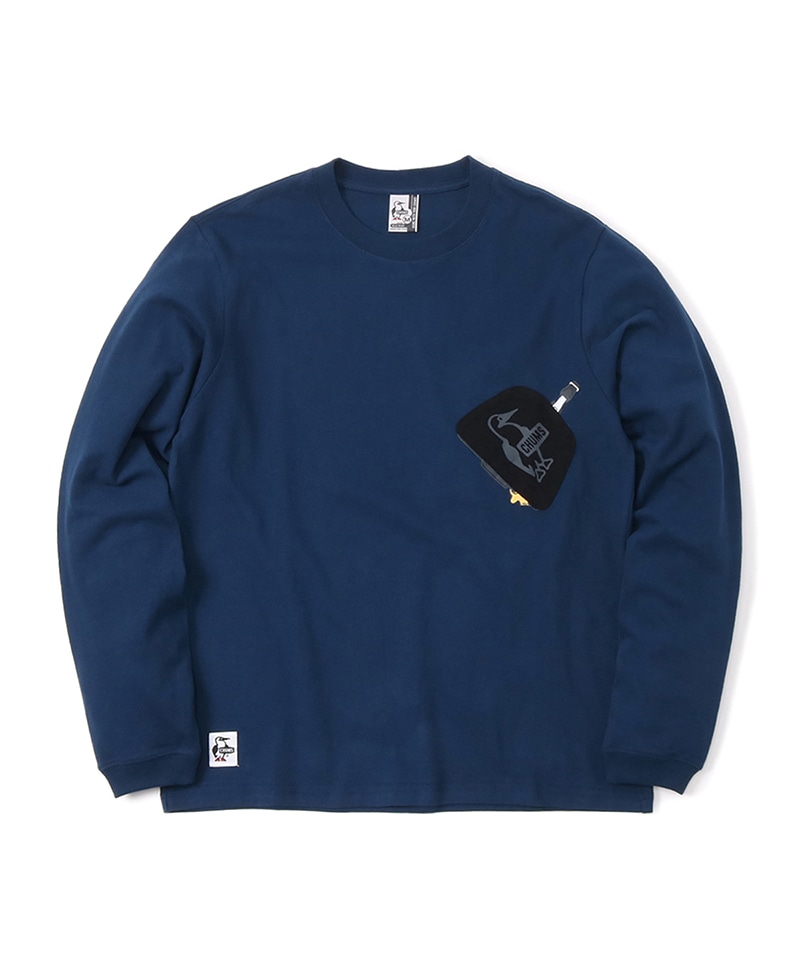 Navy | 【WEB限定】ホットサンドイッチクッカーポケットロングスリーブT