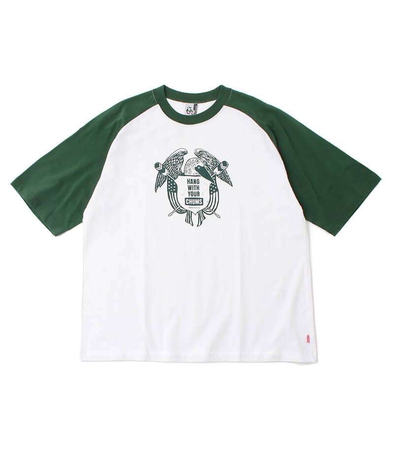 Oversized Chumley Crue Ragran T-Shirt/オーバーサイズドチャムリークルーラグランTシャツ(トップス/半袖Tシャツ)(M  Red/White): トップスCHUMS(チャムス)|アウトドアファッション公式通販