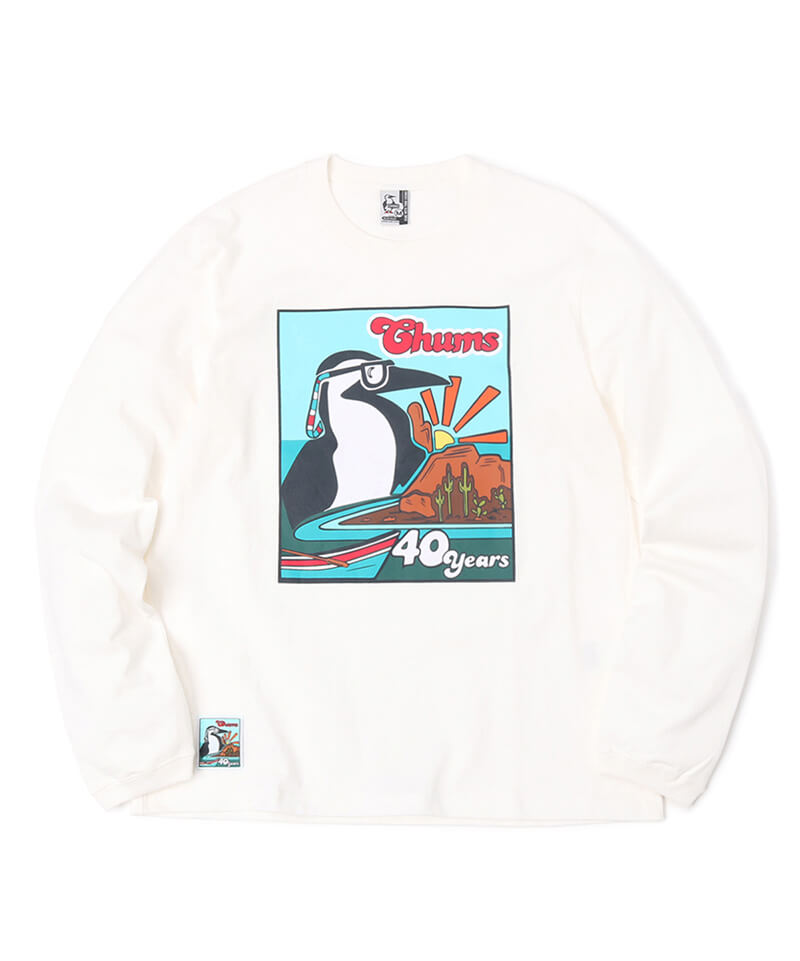 CHUMS 40 Years L/S T-Shirt(【40周年限定】チャムス40イヤーズロングスリーブTシャツ(ロンT/ロングTシャツ))