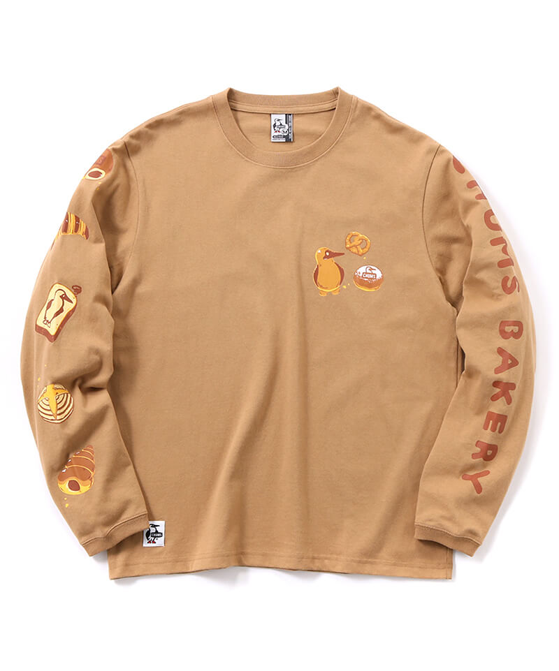 Beige | チャムスベーカリーブラッシュドロングスリーブTシャツ