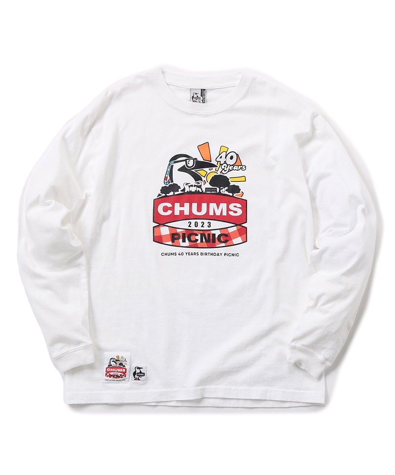 CHUMS PICNIC 2023 L/S T-Shirt(【限定】チャムスピクニック2023ロングスリーブTシャツ(トップス/Tシャツ))