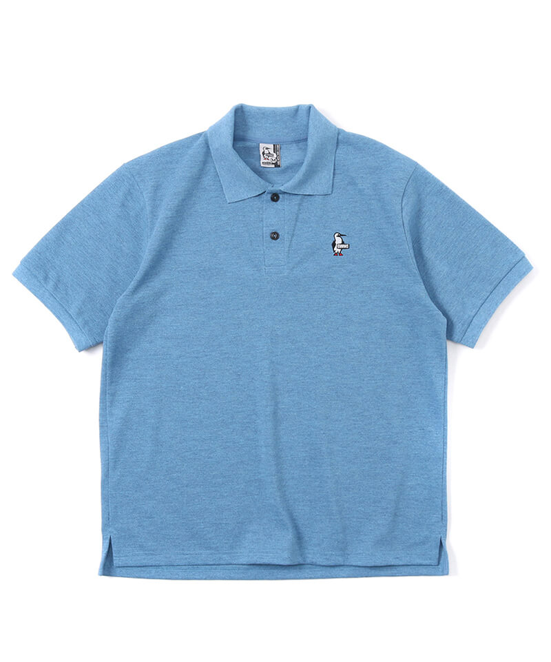 Booby Polo Shirt DRY Indigo/ブービーポロシャツドライインディゴ(トップス/ポロシャツ)(M Lt.Indigo):  トップス|CHUMS(チャムス)|アウトドアファッション公式通販