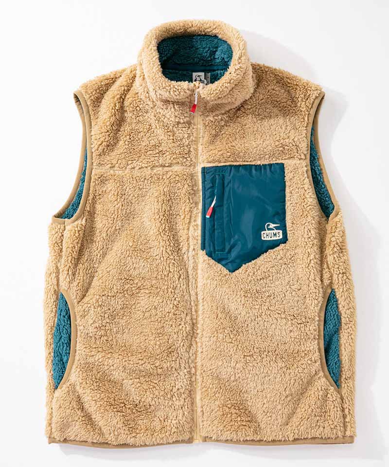 Bonding Fleece Vest ボンディングフリースジップベスト アウター フリース M Black ジャケット アウター Chums チャムス アウトドアファッション公式通販