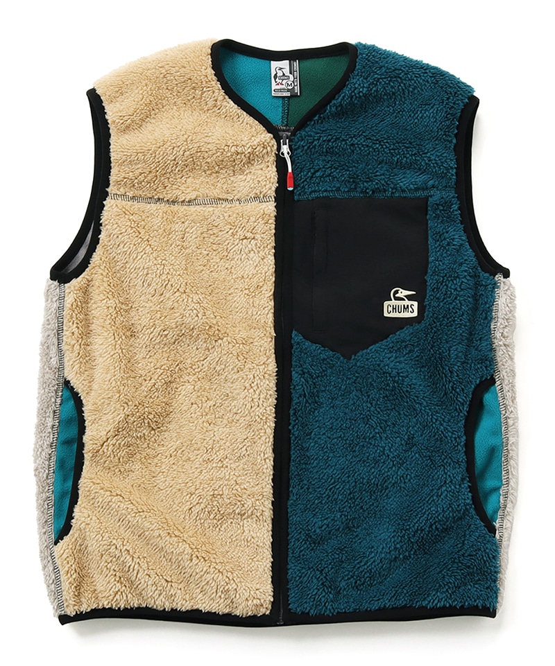 Bonding Fleece No Collar Vest/ボンディングフリースノーカラーベスト