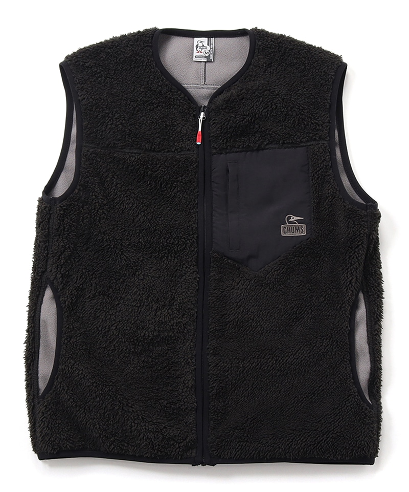 Bonding Fleece No Collar Vest/ボンディングフリースノーカラーベスト 