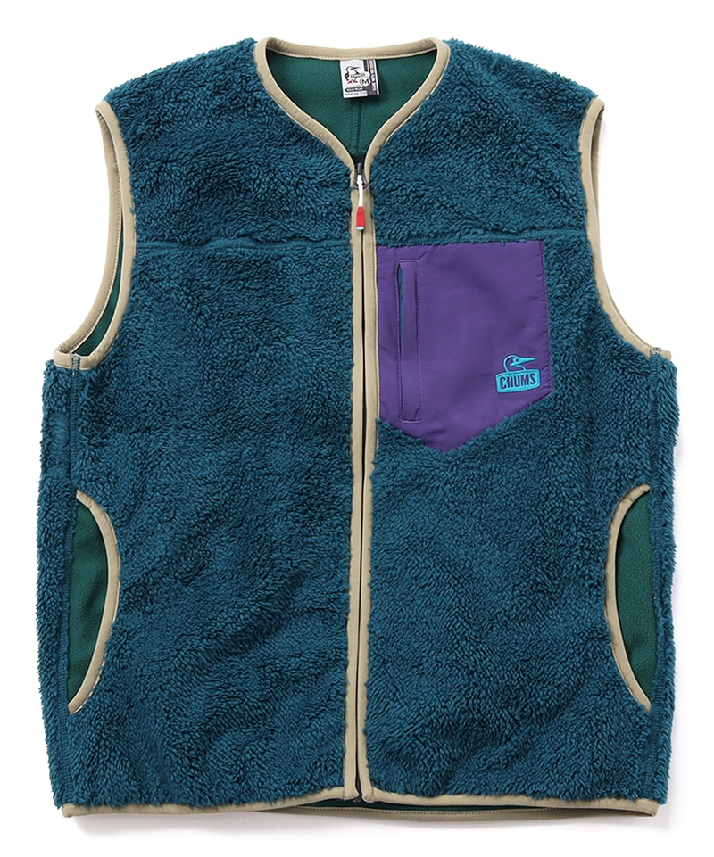 Bonding Fleece No Collar Vest/ボンディングフリースノーカラーベスト