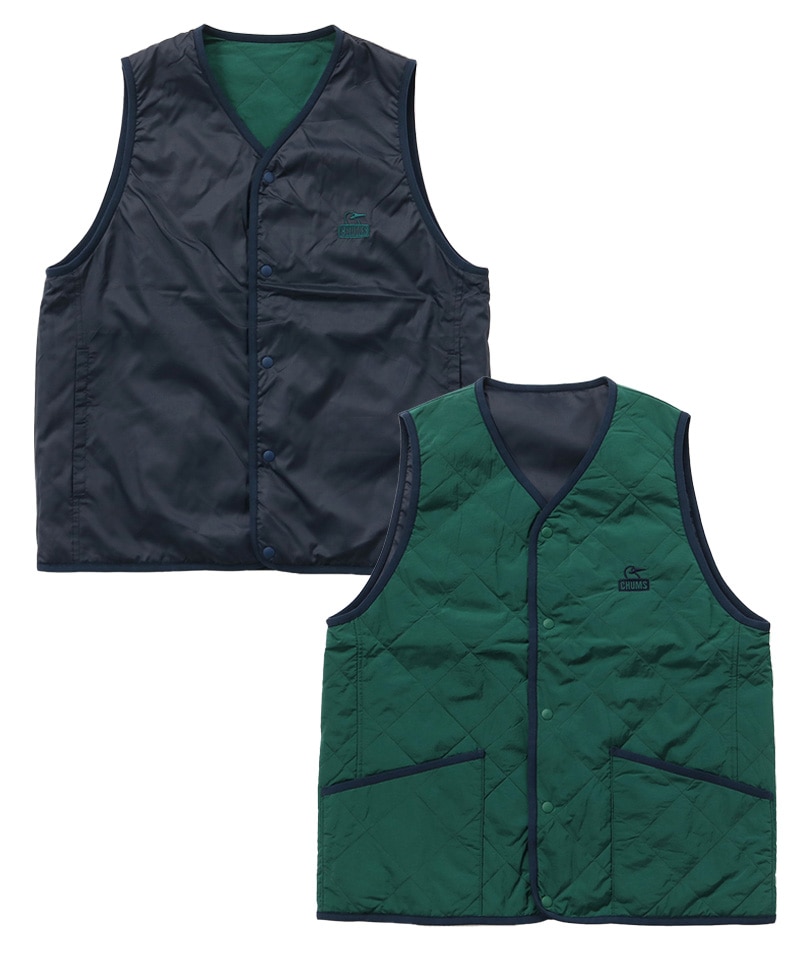 Kapok Quilting Reversible Vest(カポックキルティングリバーシブルベスト(ダウンジャケット｜アウター))