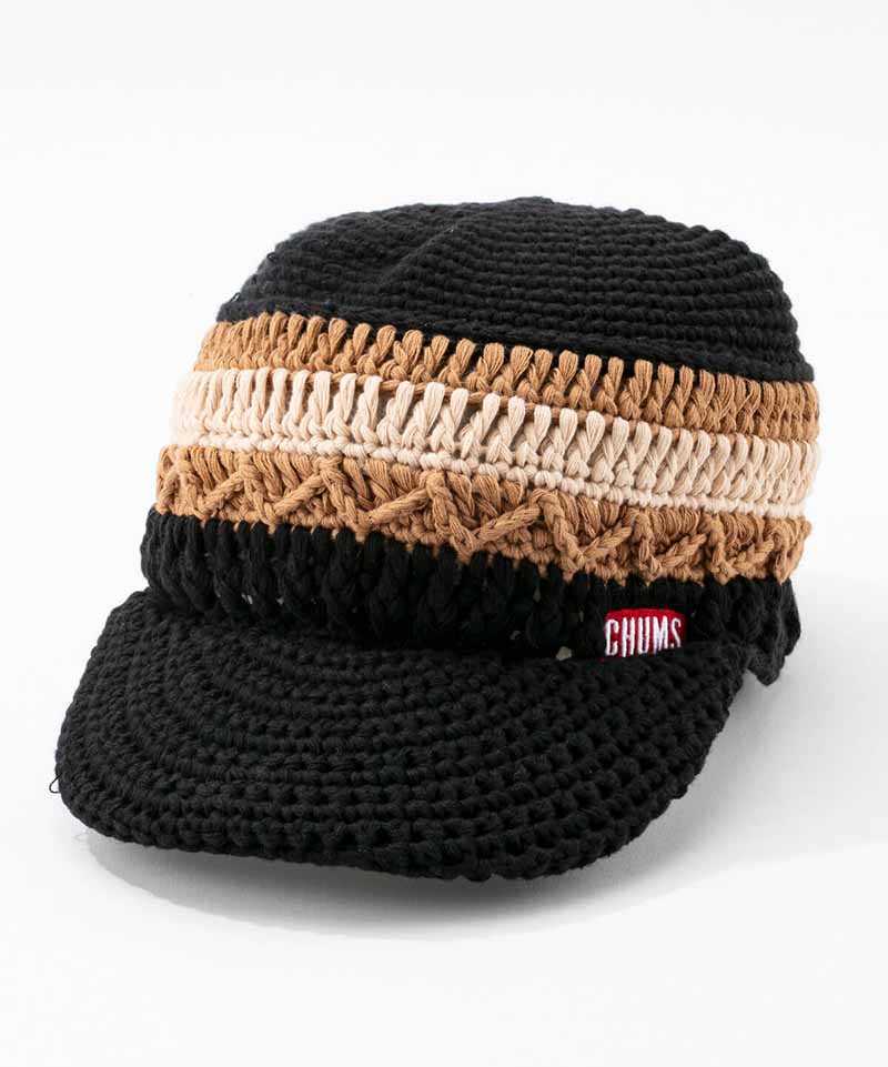 Border Work Knit Cap ボーダーワークニットキャップ 帽子 キャップ Free Navy Mix 帽子 Chums チャムス アウトドアファッション公式通販