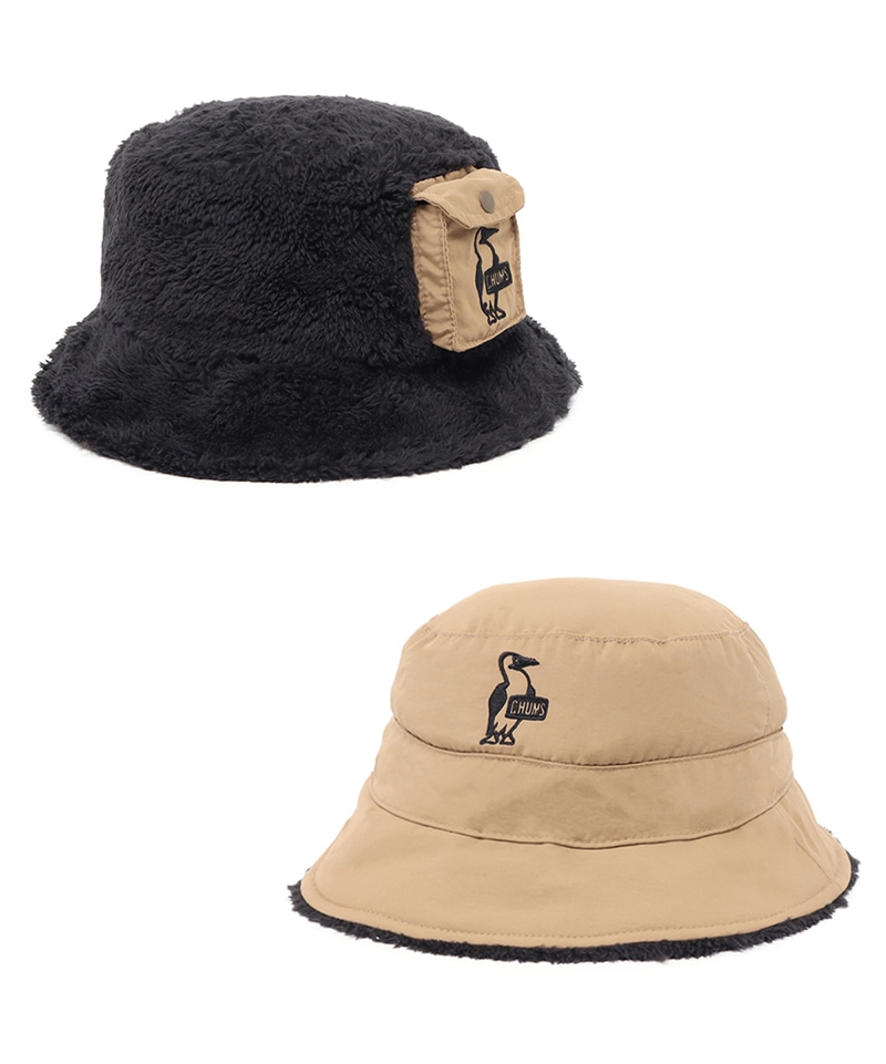 Elmo Fleece Reversible Bucket Hat/エルモフリースリバーシブルバケットハット(帽子｜ハット)(Free  Orange/Greige): 帽子CHUMS(チャムス)|アウトドアファッション公式通販