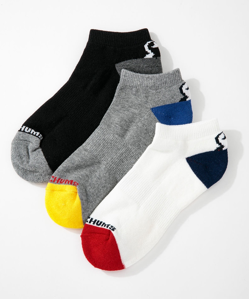 NEW ARRIVAL チャムス 3Pブービーアンクルソックス 22-24cm CH06-1115 