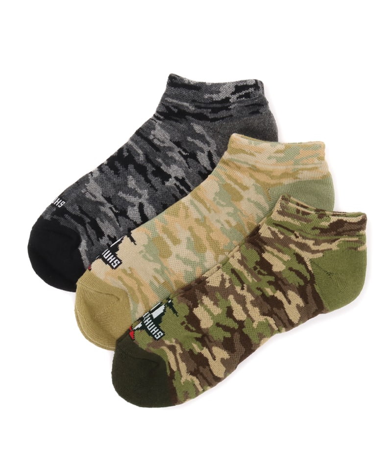 3P Booby Camo Ankle Socks(3Pブービーカモアンクルソックス（ソックス/靴下）)