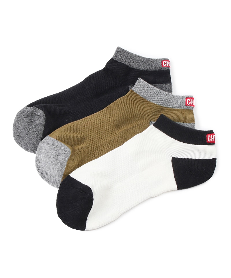 【限定】HIMARAYA×CHUMS 3P CHUMS Logo Ankle Sooks(【限定】 ヒマラヤ×チャムス 3Pチャムスロゴアンクルソックス(ソックス/靴下))