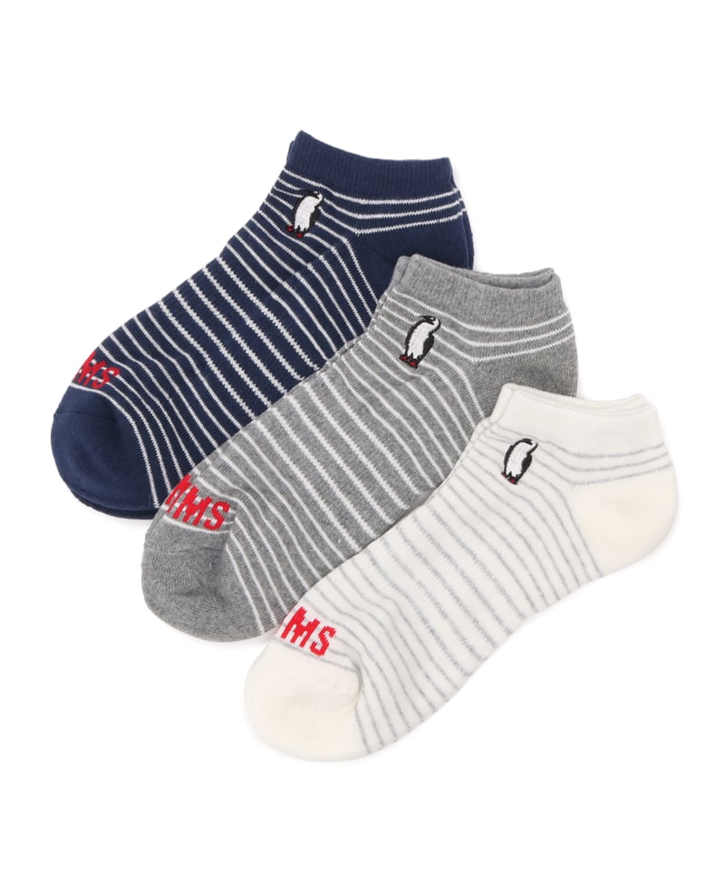 3P Booby Border Ankle Socks(3Pブービーボーダーアンクルソックス（ソックス/靴下）)