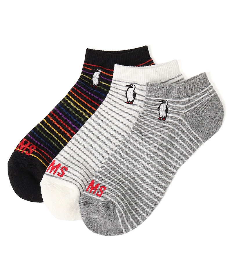 3P Booby Border Ankle Socks(3Pブービーボーダーアンクルソックス（ソックス/靴下）)