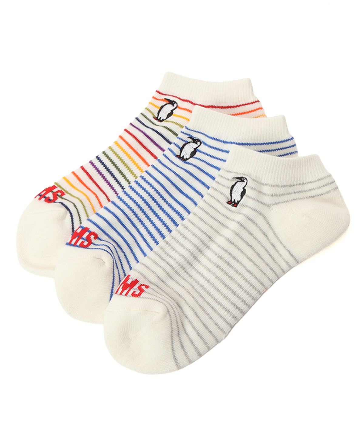 3P Booby Border Ankle Socks(3Pブービーボーダーアンクルソックス（ソックス/靴下）)