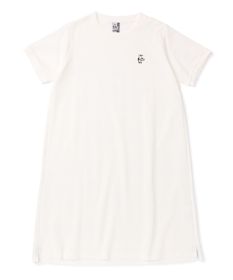 Booby Pique Crew One Piece ブービーピケクルーワンピース ワンピース ポロシャツ Womens M White Navy ワンピース スカート Chums チャムス アウトドアファッション公式通販