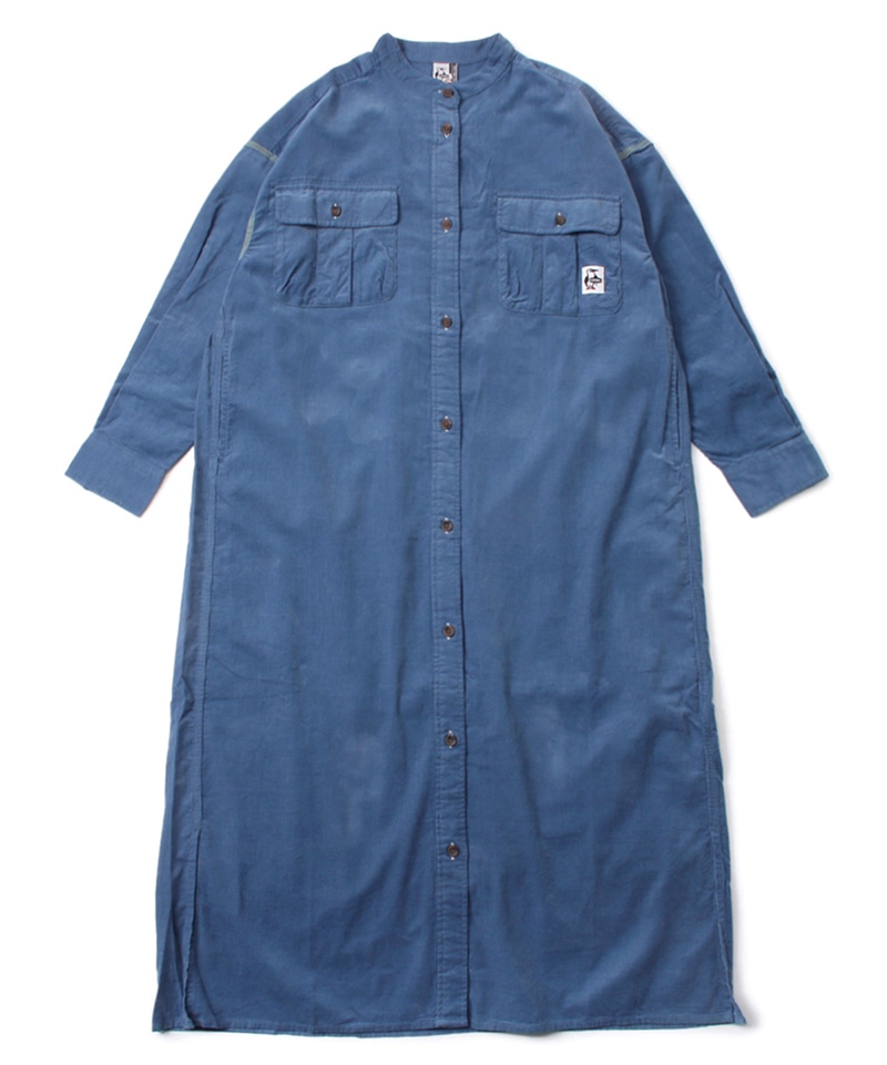 Couduroy Band Collar Shirt One-Piece(コーデュロイバンドカラーシャツワンピース(ワンピース｜シャツ))