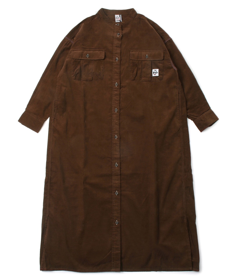 Couduroy Band Collar Shirt One-Piece(コーデュロイバンドカラーシャツワンピース(ワンピース｜シャツ))