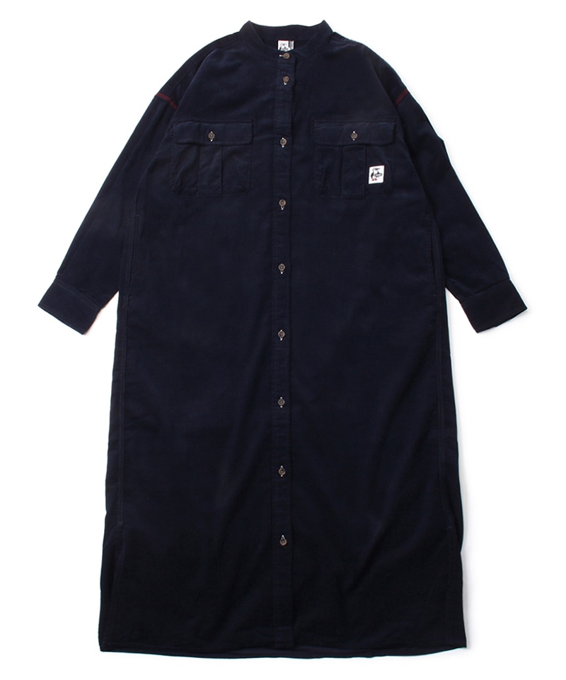 Couduroy Band Collar Shirt One-Piece(コーデュロイバンドカラーシャツワンピース(ワンピース｜シャツ))