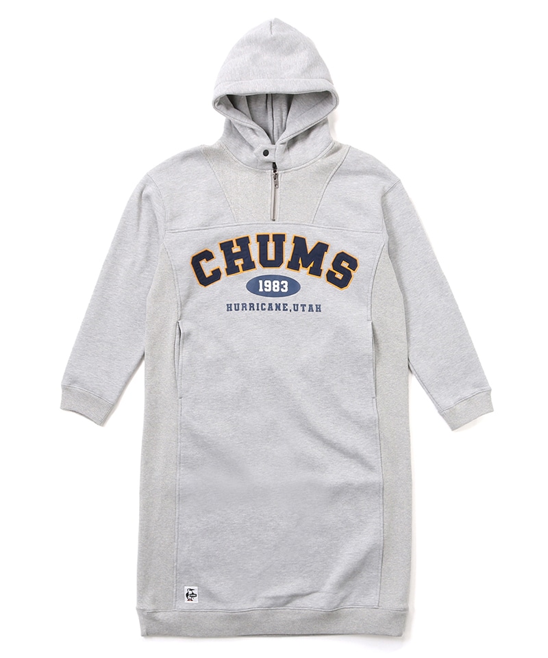 Myton CHUMS College Half Zip Hooded Dress(マイトンチャムスカレッジハーフジップフーデッドドレス(ワンピース｜スウェット))