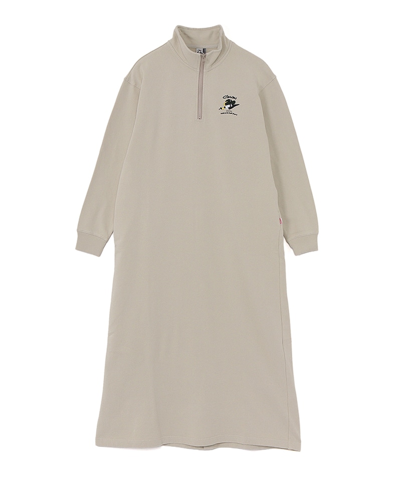 LP Made for Fun! Half-Zip OnePiece(ループパイルメイドフォーファン！ハーフジップワンピース(ワンピース｜スウェット))