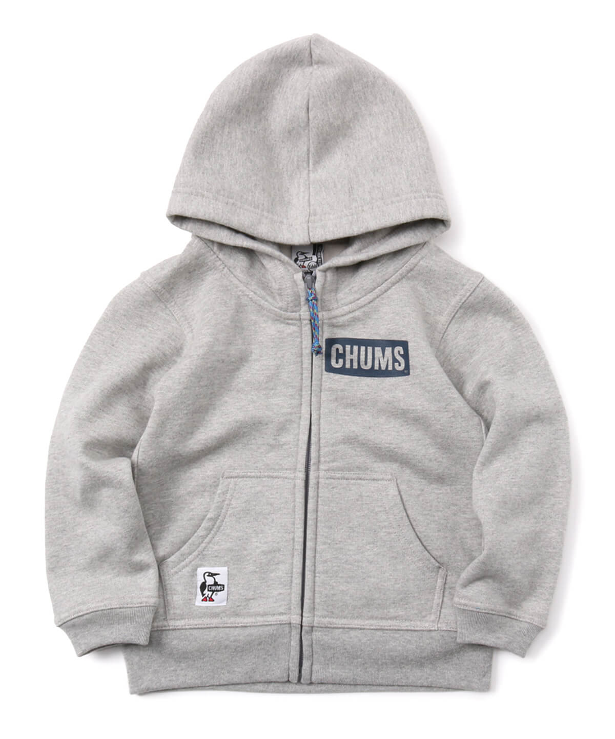 Kid S Chums Logo Zip Parka キッズチャムスロゴジップパーカー キッズ スウェット Kid Sm Blue キッズ Chums チャムス アウトドアファッション公式通販