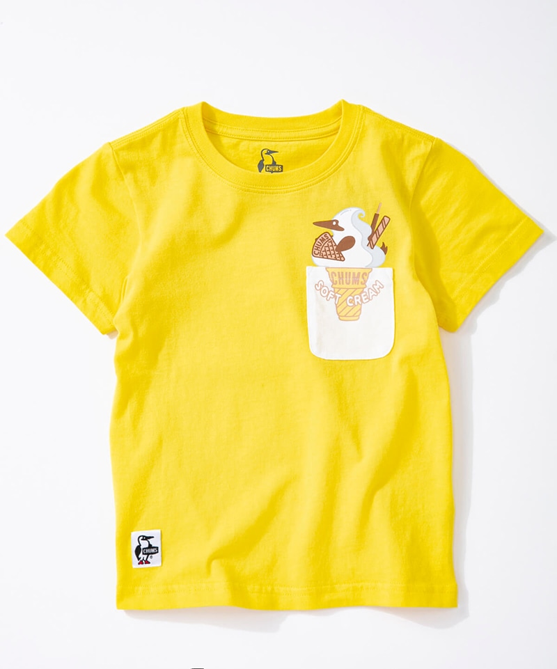 Kid's Soft Cream Pocket T-Shirt(キッズソフトクリームポケットＴシャツ(キッズ/Tシャツ))