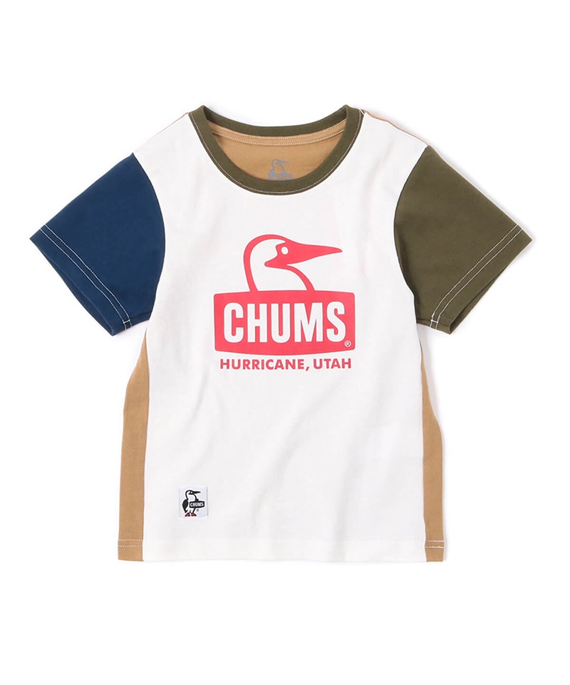 Kid S Booby Face T Shirt キッズブービーフェイスtシャツ キッズ Tシャツ Kid Ss White Navy Red キッズ Chums チャムス アウトドアファッション公式通販