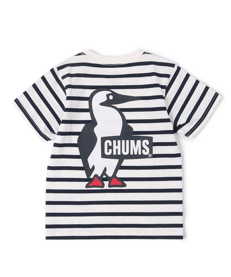 Kid S Booby Logo T Shirt キッズブービーロゴtシャツ キッズ Tシャツ Kid Sm White Navy キッズ Chums チャムス アウトドアファッション公式通販