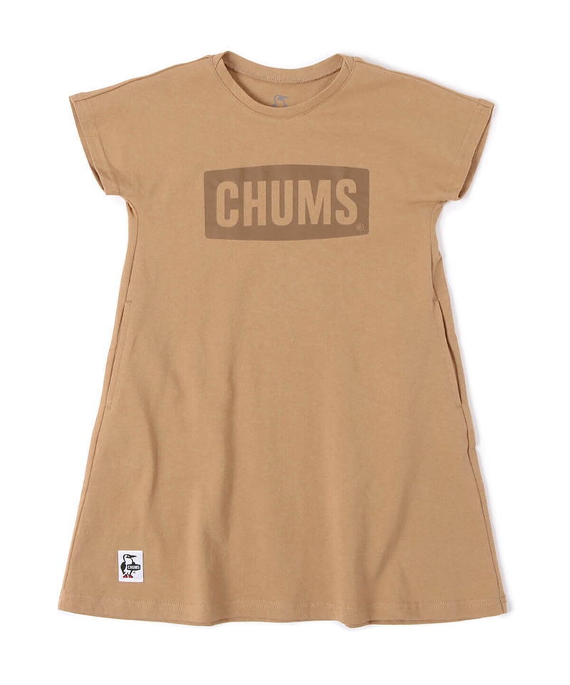 Kid S Chums Logo Dress キッズチャムスロゴドレス キッズ ワンピース Kid Sm Sky キッズ Chums チャムス アウトドアファッション公式通販