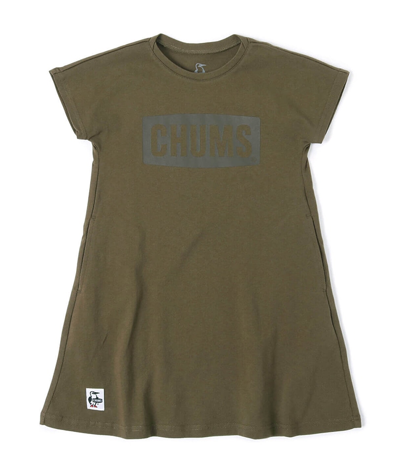 Kid S Chums Logo Dress キッズチャムスロゴドレス キッズ ワンピース Kid Sm Sky キッズ Chums チャムス アウトドアファッション公式通販