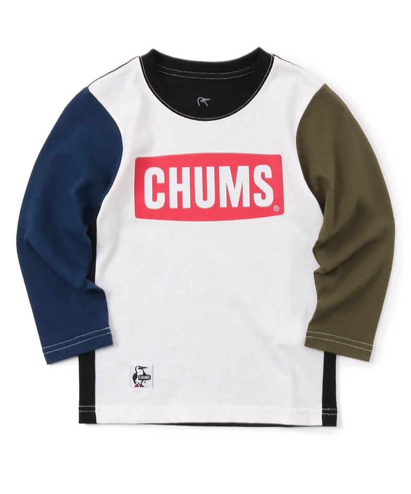 Kid S Chums Logo L S T Shirt キッズチャムスロゴロングスリーブtシャツ キッズ ロングtシャツ Kid Sm Khaki キッズ Chums チャムス アウトドアファッション公式通販