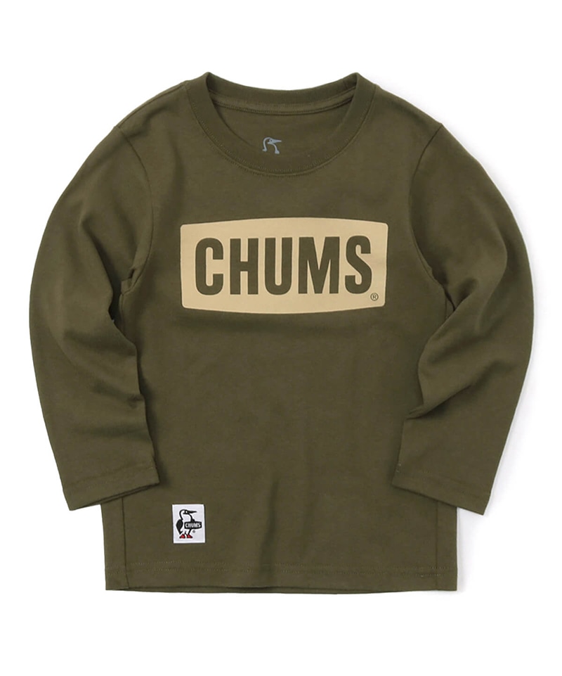 Kid S Chums Logo L S T Shirt キッズチャムスロゴロングスリーブtシャツ キッズ ロングtシャツ Kid Sm Khaki キッズ Chums チャムス アウトドアファッション公式通販