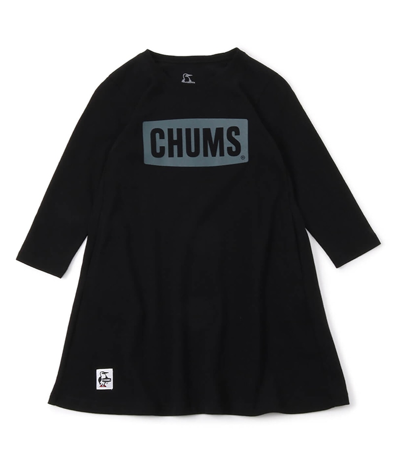 Kid S Chums Logo L S T Dress キッズチャムスロゴロングスリーブティードレス キッズ ワンピース Kid Sm Navy X Navy キッズ Chums チャムス アウトドアファッション公式通販