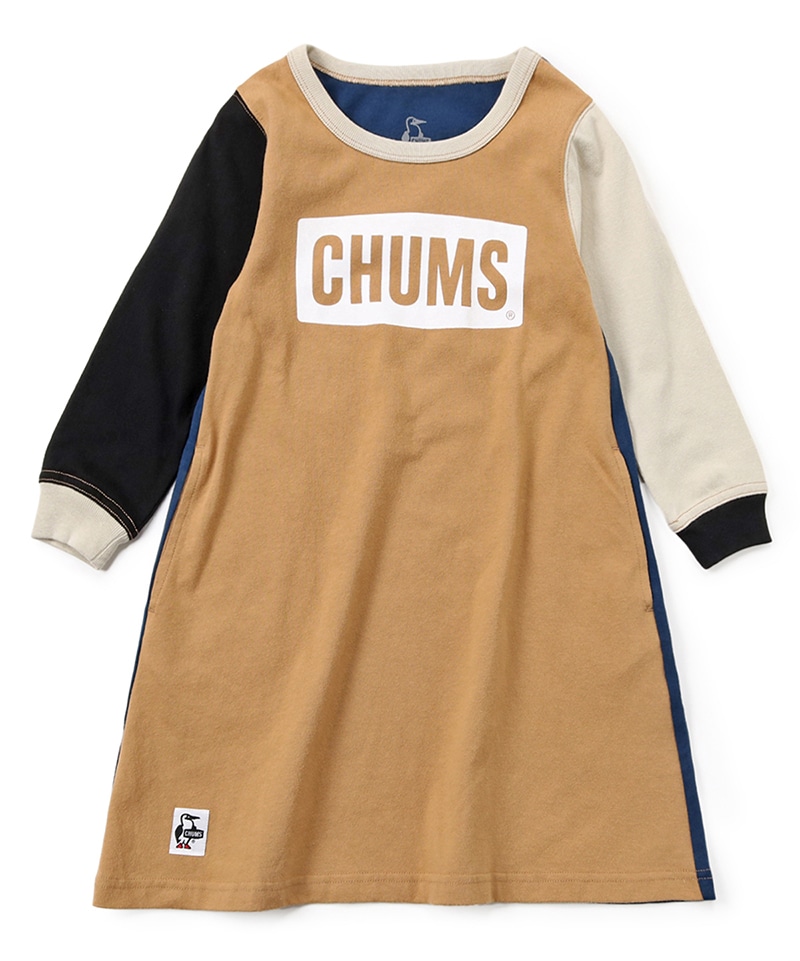 新品　CHUMS キッズ　ロゴ　ワンピース チャムス pim