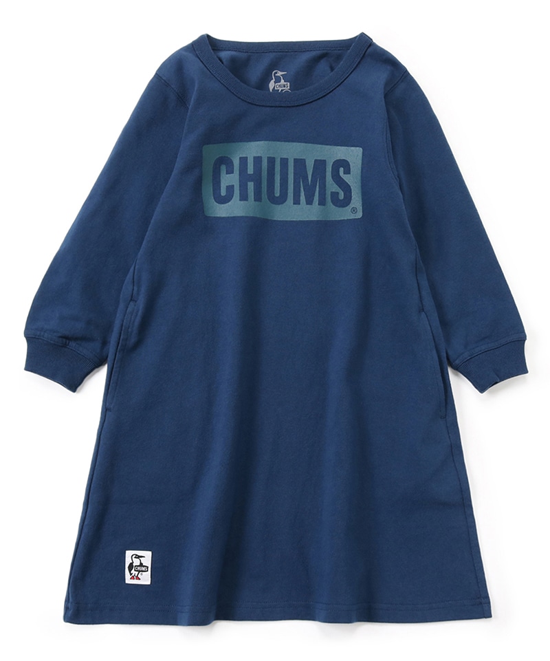 Kid's CHUMS Logo Brushed L/S T-Dress(キッズチャムスロゴブラッシュドロングスリーブTドレス(キッズ/ワンピース))