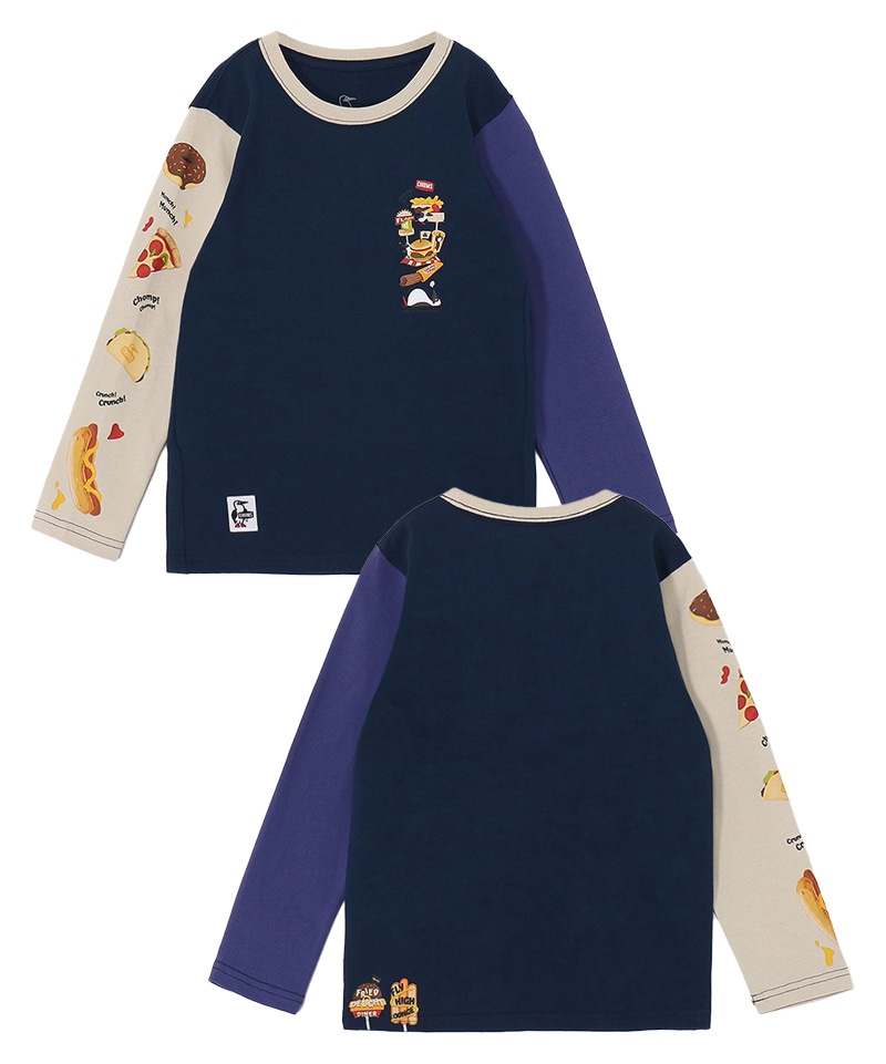 Kids Fast Food L/S T-Shirt(キッズファストフードロングスリーブTシャツ(キッズ/ロンT/ロングTシャツ))