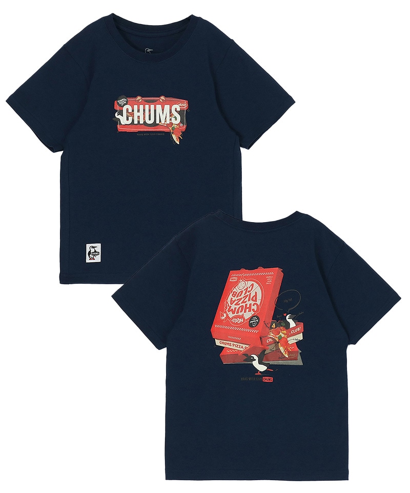 Kids CHUMS Pizza Box T-Shirt(キッズチャムスピザボックスTシャツ(キッズ｜Tシャツ))